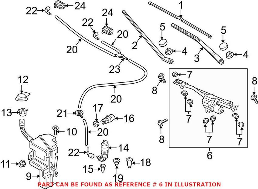 Audi Windshield Wiper Motor 8U1955023